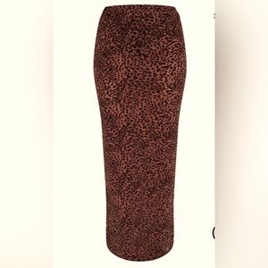 PRETTYLITTLETHING Chocolate Sheer Devore Maxi Skirt SOLD OUT ONLINE